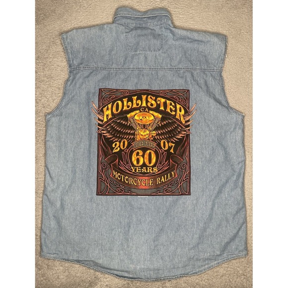 Other - Vintage Y2K Biker's Edge Hollister‎ Motorcycle Rally Button Down Shirt Mens 2XL